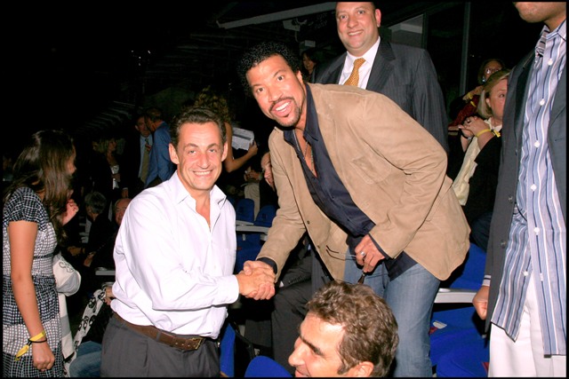 Le Prsident Nicolas Sarkozy et Lionel Richie